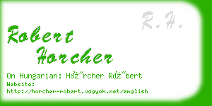 robert horcher business card